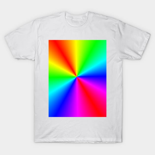 Rainbow Center Burst T-Shirt by Art by Deborah Camp